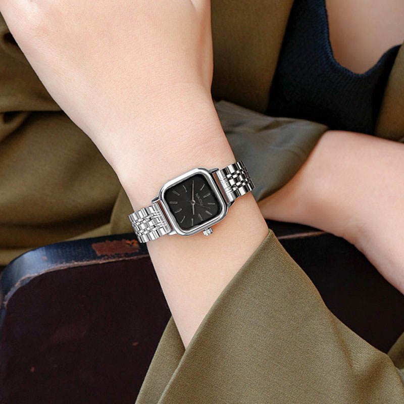 Luxury Watch For Women Fashion Stainless Steel Band Square Watch Elegant Waterproof Ladies Quartz Watch Reloj